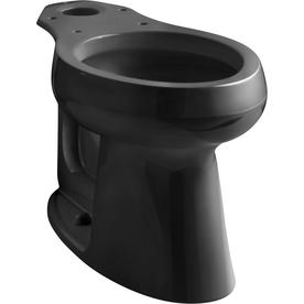 KOHLER Highline 12 in. Rough In Elongated Chair Height Toilet Bowl Only in Black, Seat Not Included