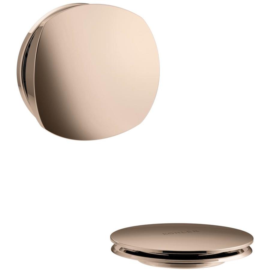 KOHLER PureFlo Rotary Turn Bath Drain Trim Vibrant Rose Gold at