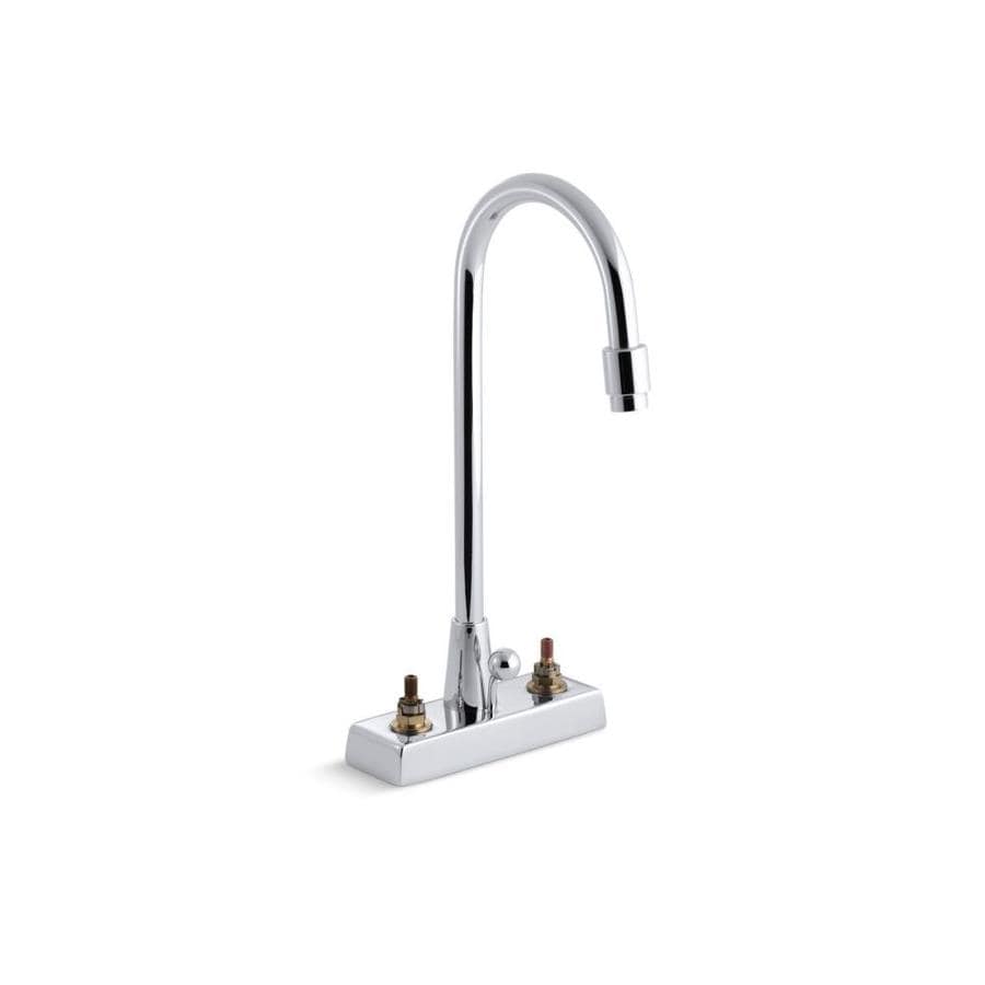 Kohler Triton Polished Chrome 4 In Centerset Bathroom Sink Faucet With Drain In The Bathroom Sink Faucets Department At Lowes Com