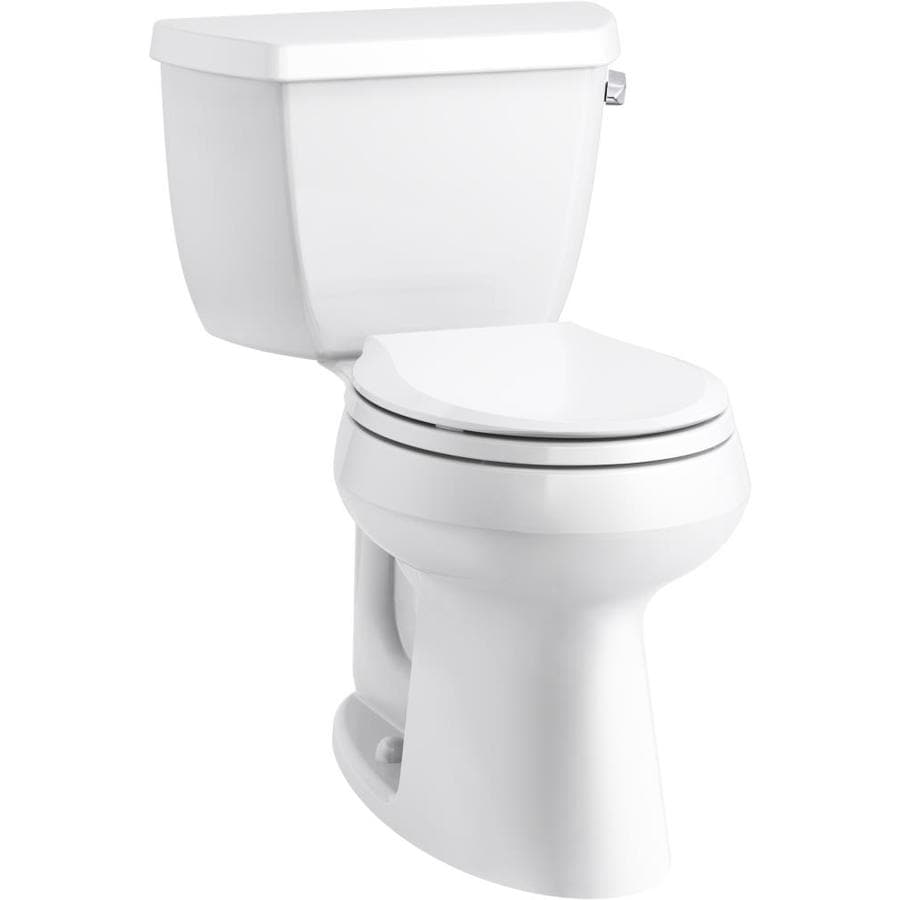 KOHLER Highline White WaterSense Round Comfort Height 2-piece Toilet 12 ...