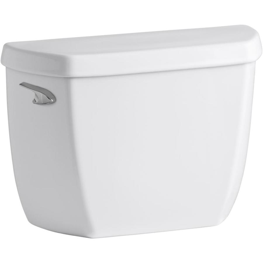 KOHLER Wellworth White 1.0 Single-Flush High-Efficiency Toilet Tank in ...