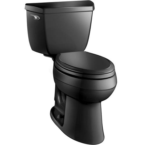 KOHLER Highline Black Black WaterSense Elongated Comfort ...