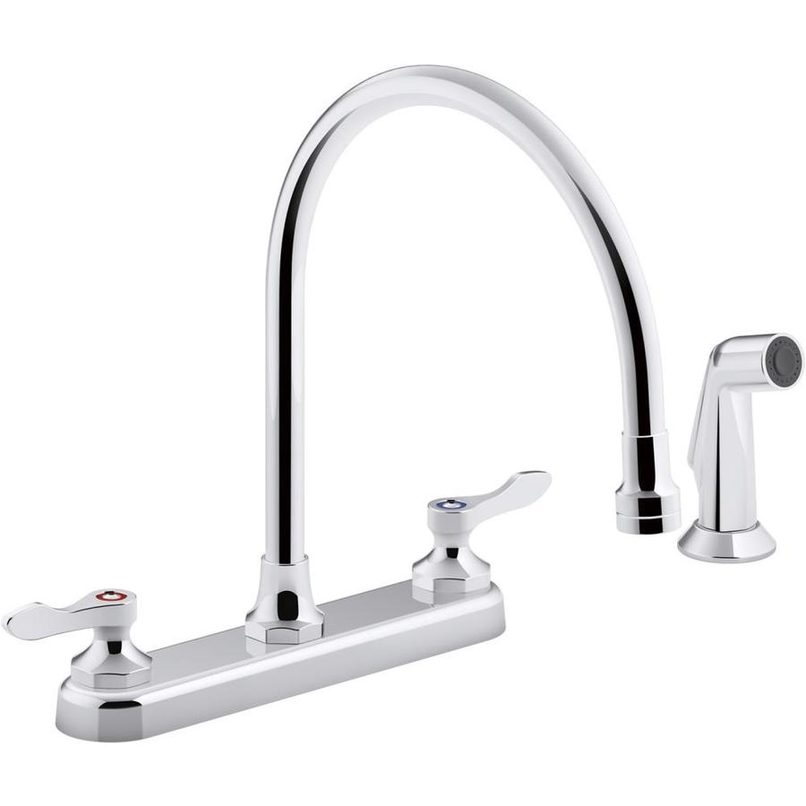 Kohler Triton Bowe Polished Chrome 2 Handle Deck Mount High Arc
