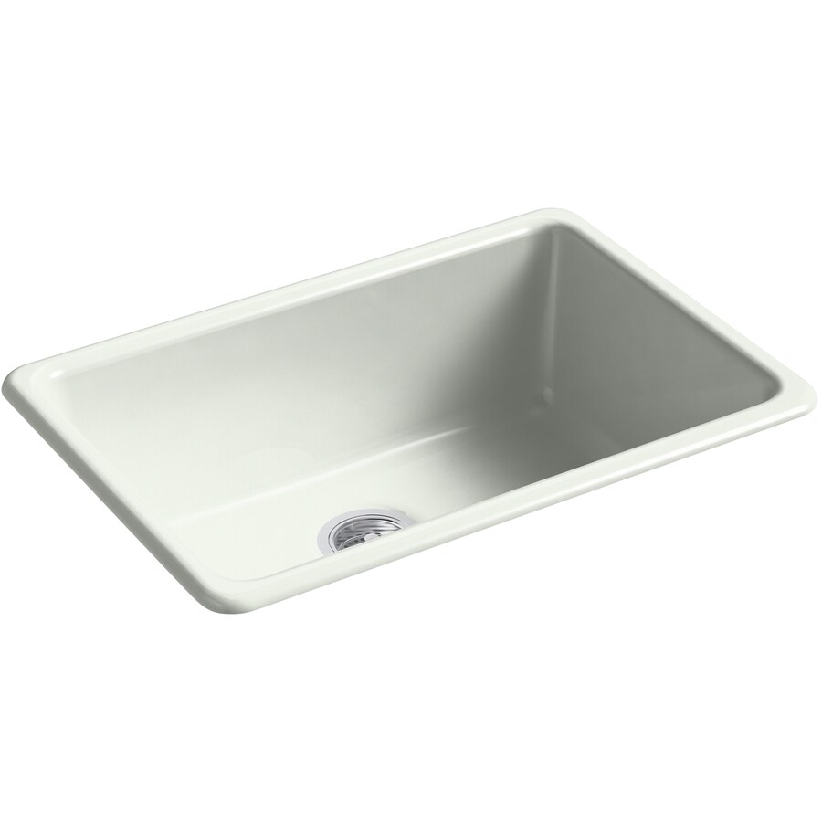 KOHLER Iron/Tones 20.75in x 34.5in Sea Salt SingleBasin Dropin or Undermount Residential