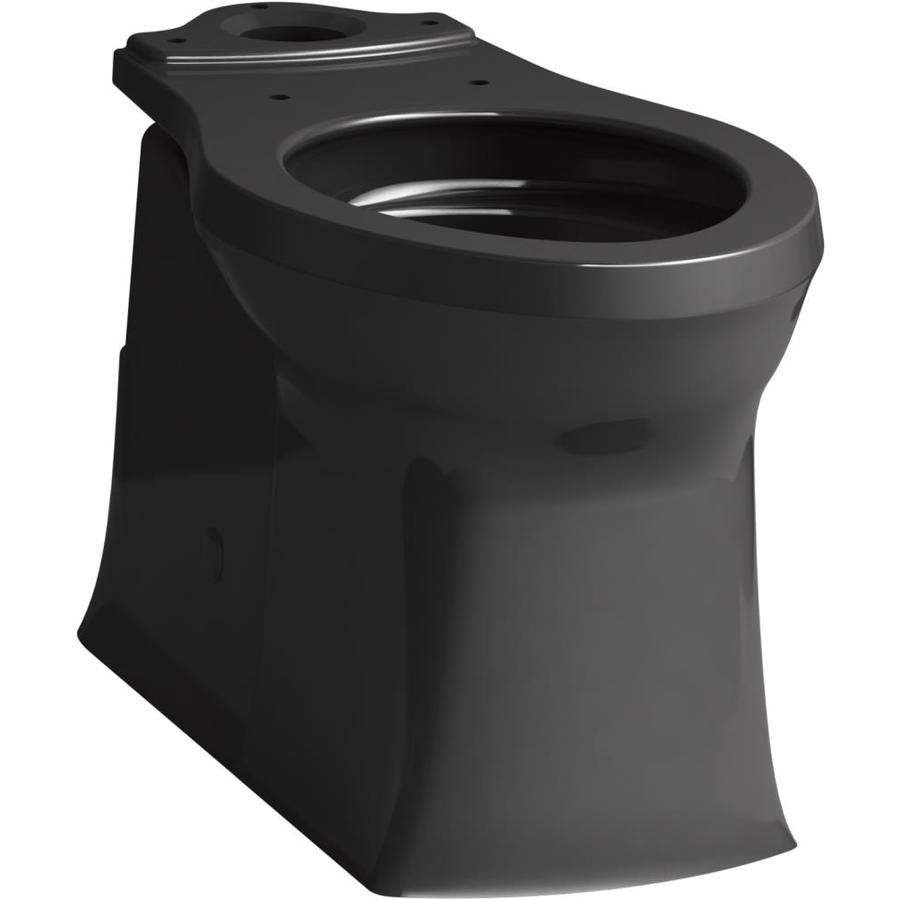 KOHLER Corbelle Black Elongated Chair Height Toilet Bowl at