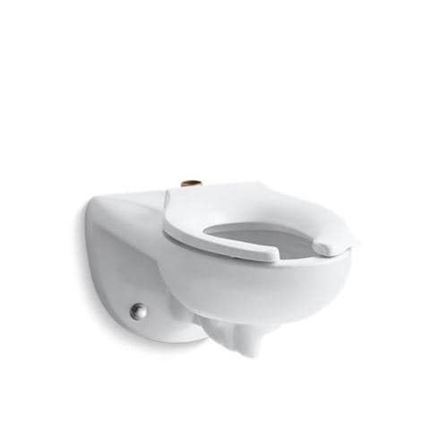 KOHLER Kingston White Elongated Wall Hung Commercial Toilet Bowl at