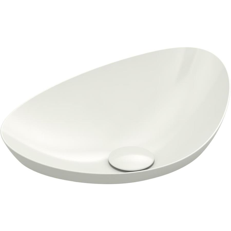 KOHLER Veil Dune Fire Clay Vessel Irregular Bathroom Sink at Lowes.com