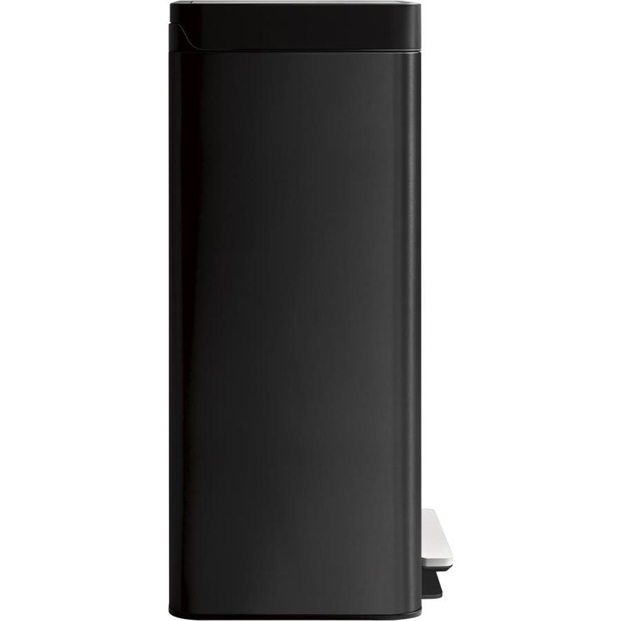 KOHLER 13-Gallon Black Stainless Steel Touchless Trash Can with Lid in ...