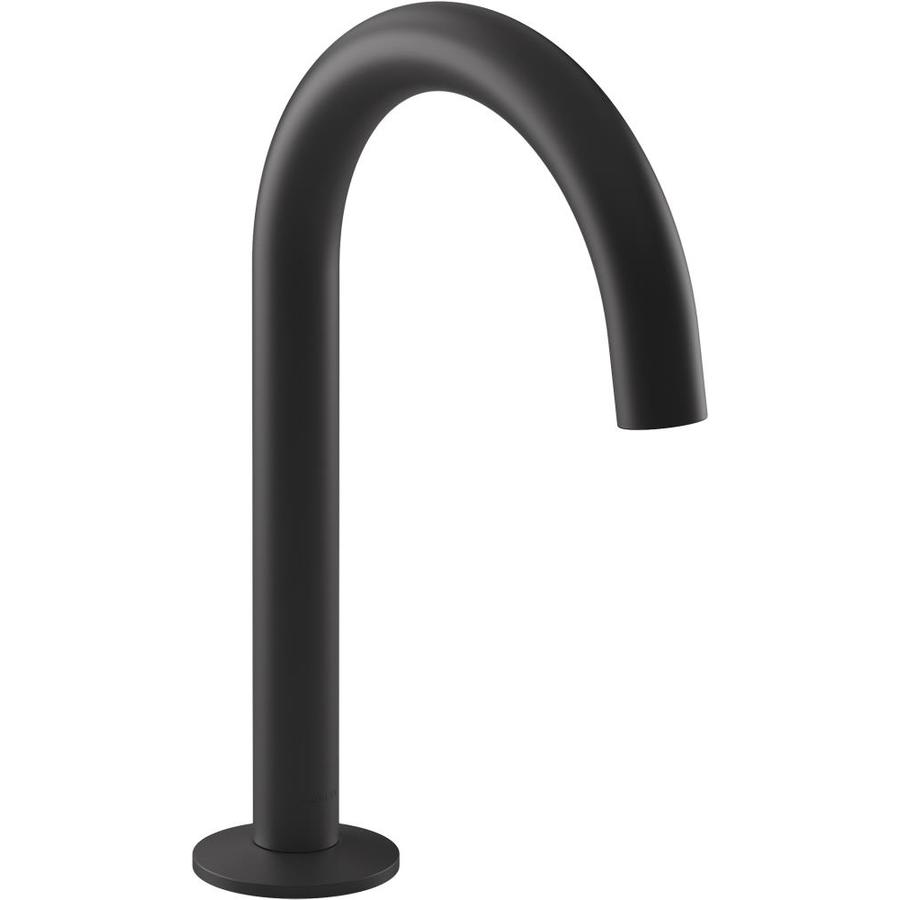 KOHLER Components Matte Black 2handle Widespread Bathroom Sink Faucet with Drain at