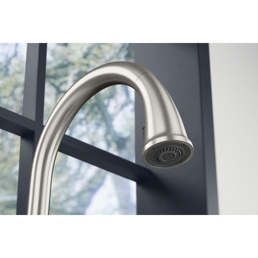 KOHLER Motif Vibrant Stainless 1-Handle Deck Mount Pull-Down Handle