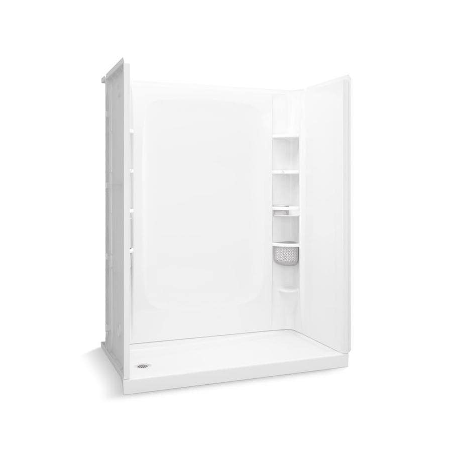 Sterling Store White 4 Piece 60 In X 32 In X 78 In Alcove Shower Kit In The Shower Stalls Enclosures Department At Lowes Com