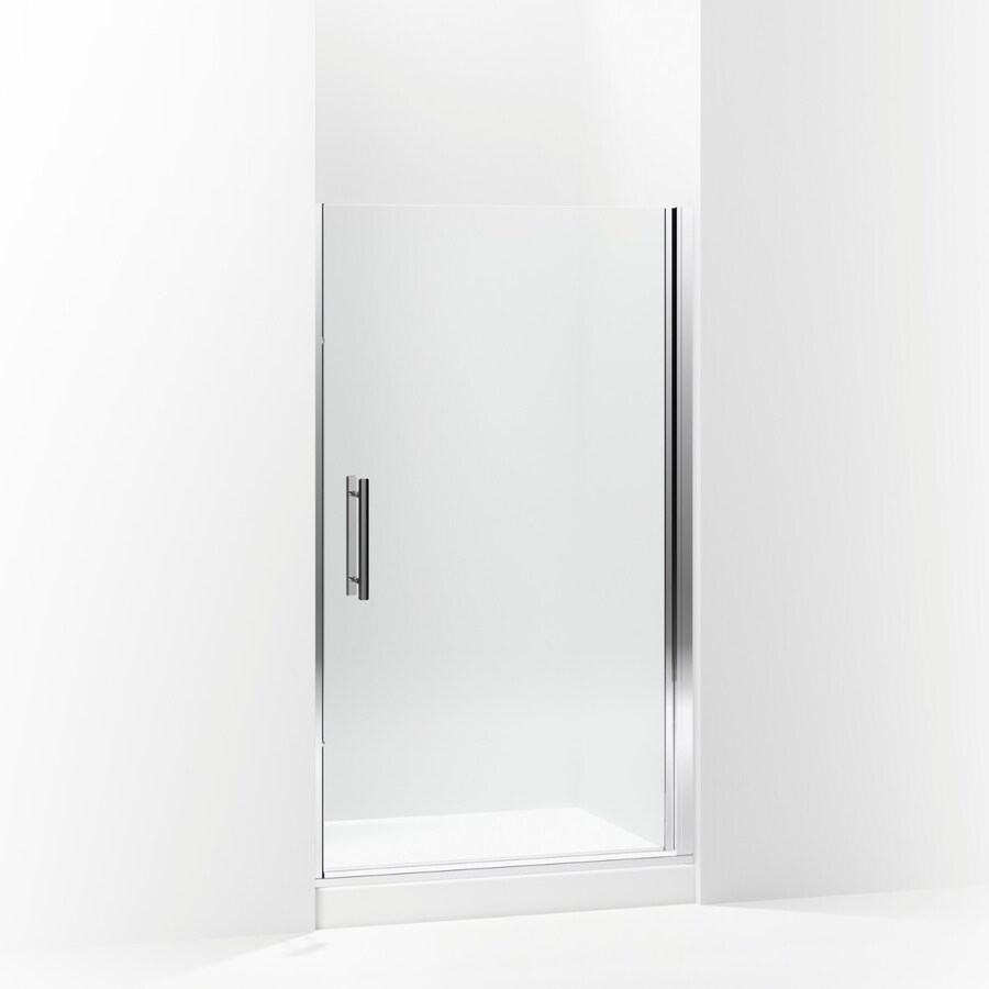 Sterling Finesse Peak 40.5in to 42in W Frameless Pivot Silver Shower