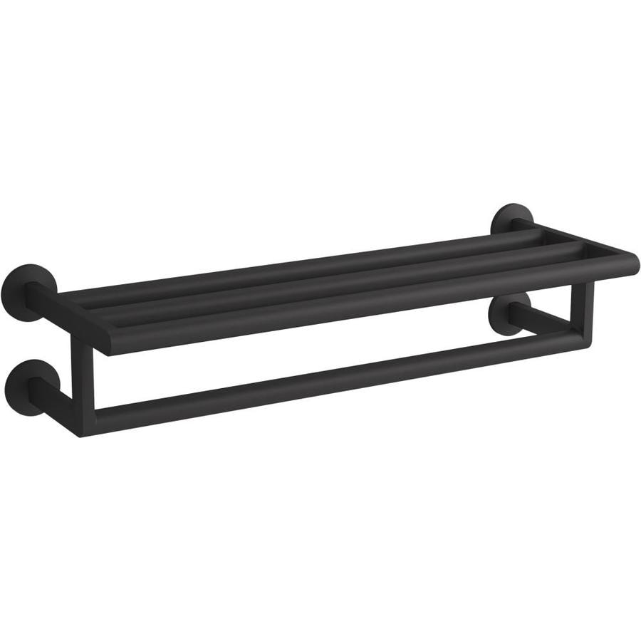 KOHLER Components Matte Black Metal Towel Rack