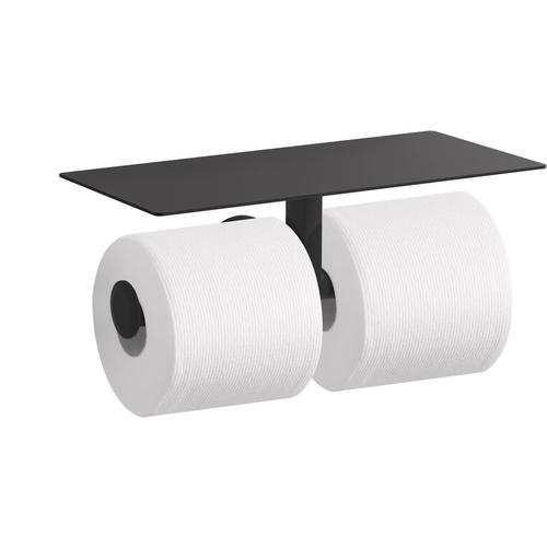 KOHLER Components Matte Black Recessed Single Post Toilet Paper Holder