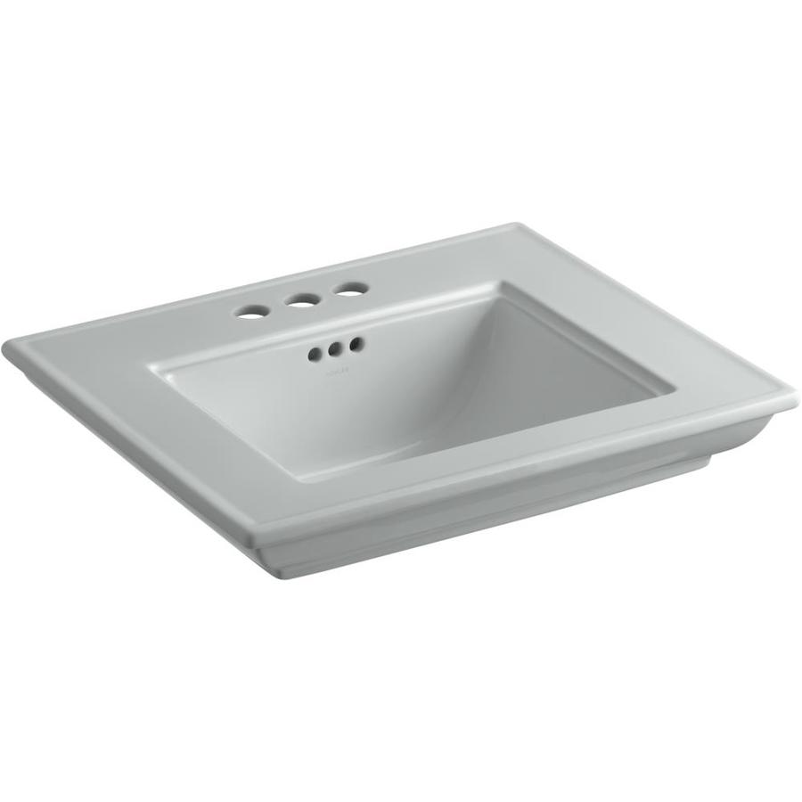 KOHLER Memoirs Ice Grey Fire clay Console Rectangular Bathroom Sink