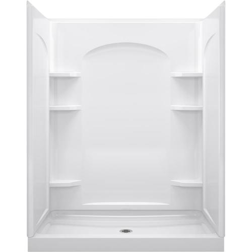 Sterling Ensemble Curve White 4Piece Alcove Shower Kit 34in