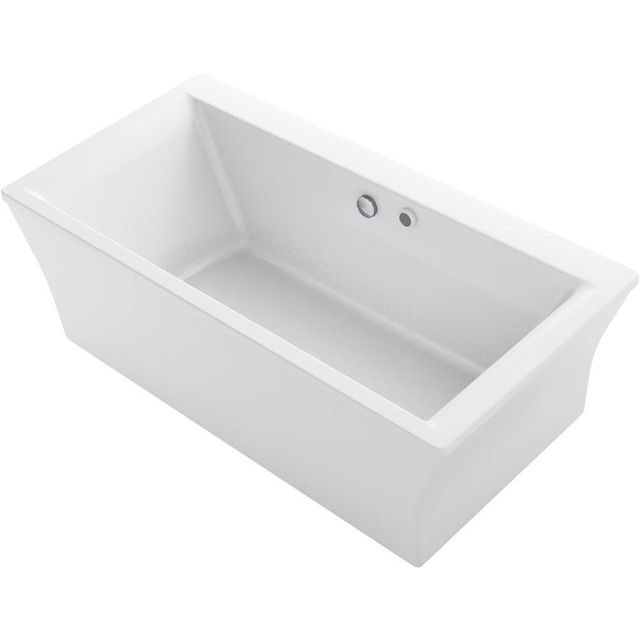 KOHLER Stargaze 36-in W x 72-in L White Acrylic Rectangular Center ...