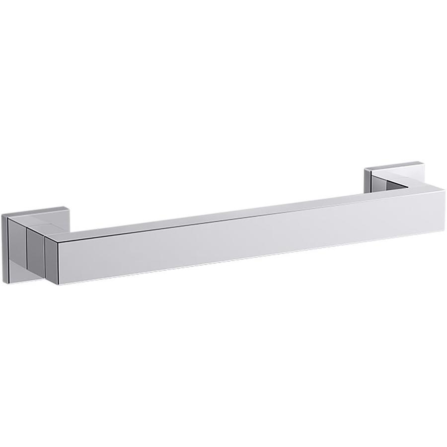 KOHLER Square 12-in Polished Chrome Wall Mount (ADA Compliant) Grab Bar ...