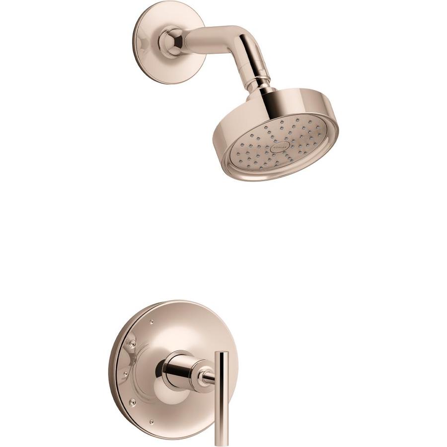 KOHLER Purist Vibrant Rose Gold 1Handle Shower Faucet in the Shower