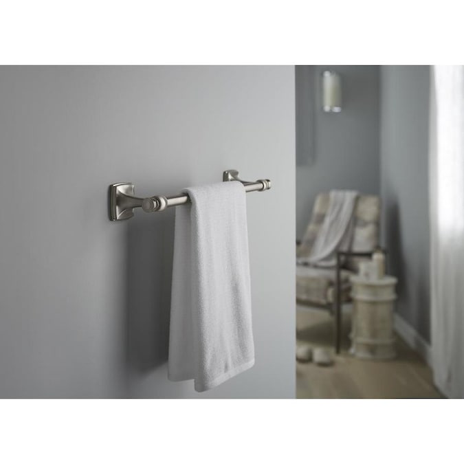 KOHLER Grand 18-in Vibrant Brushed Nickel Wall Mount Single Towel Bar ...