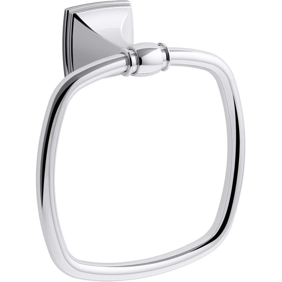 KOHLER Grand Polished Chrome Wall Mount Towel Ring in the Towel Rings department at