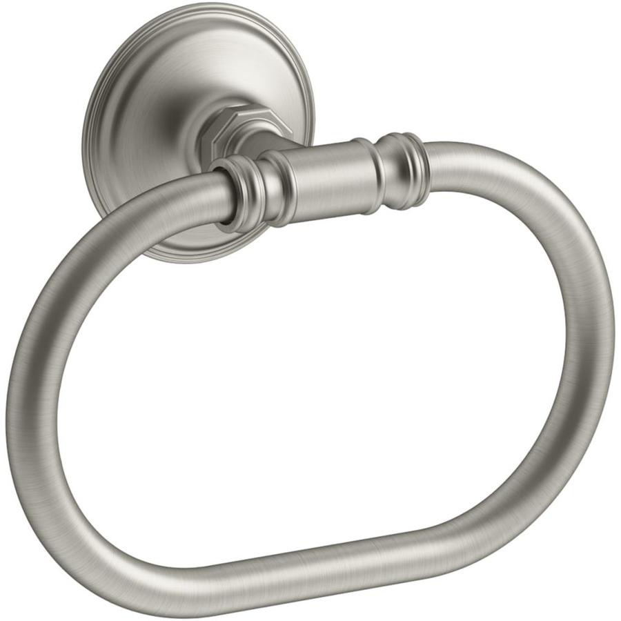 KOHLER Eclectic Vibrant Brushed Nickel Wall Mount Towel Ring in the ...