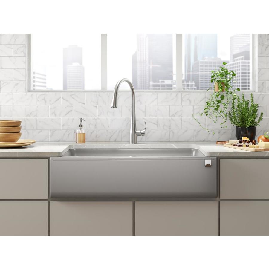 KOHLER Cairn Undermount Apron Front/Farmhouse 34in x 21.1875in Matte