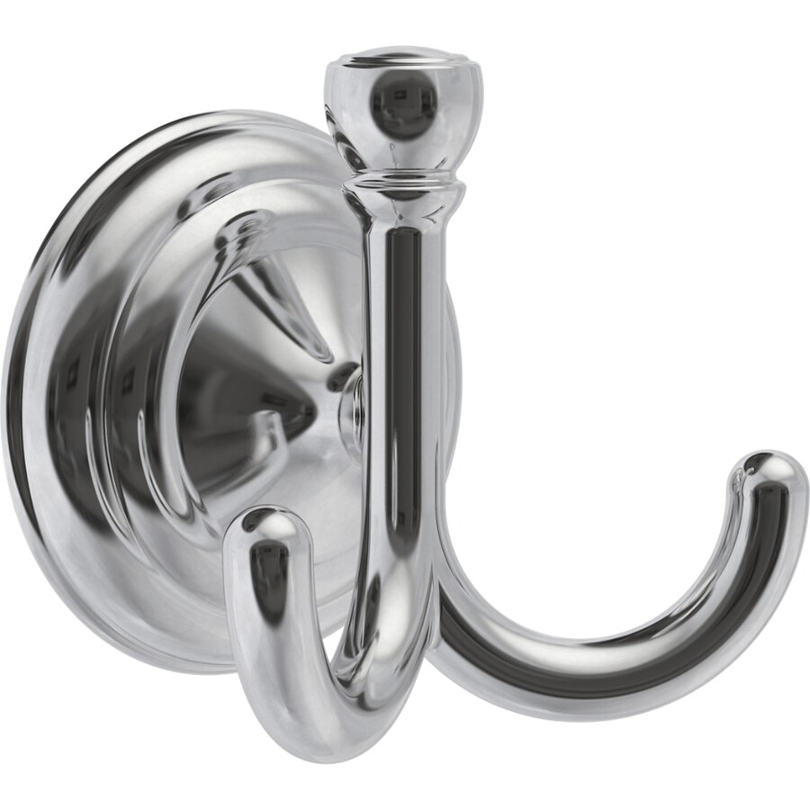 Delta Windemere Double Hook Polished Chrome Towel Hook in the Towel