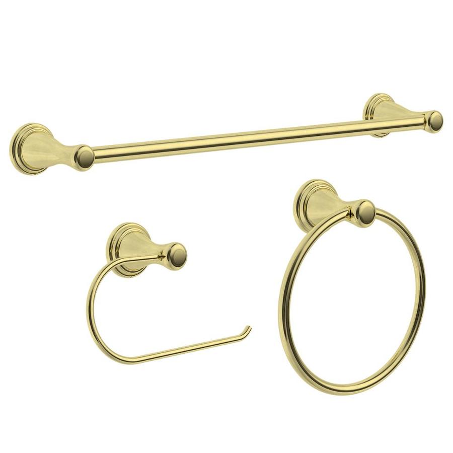 Peerless 3Piece Bayside Polished Brass Decorative Bathroom Hardware