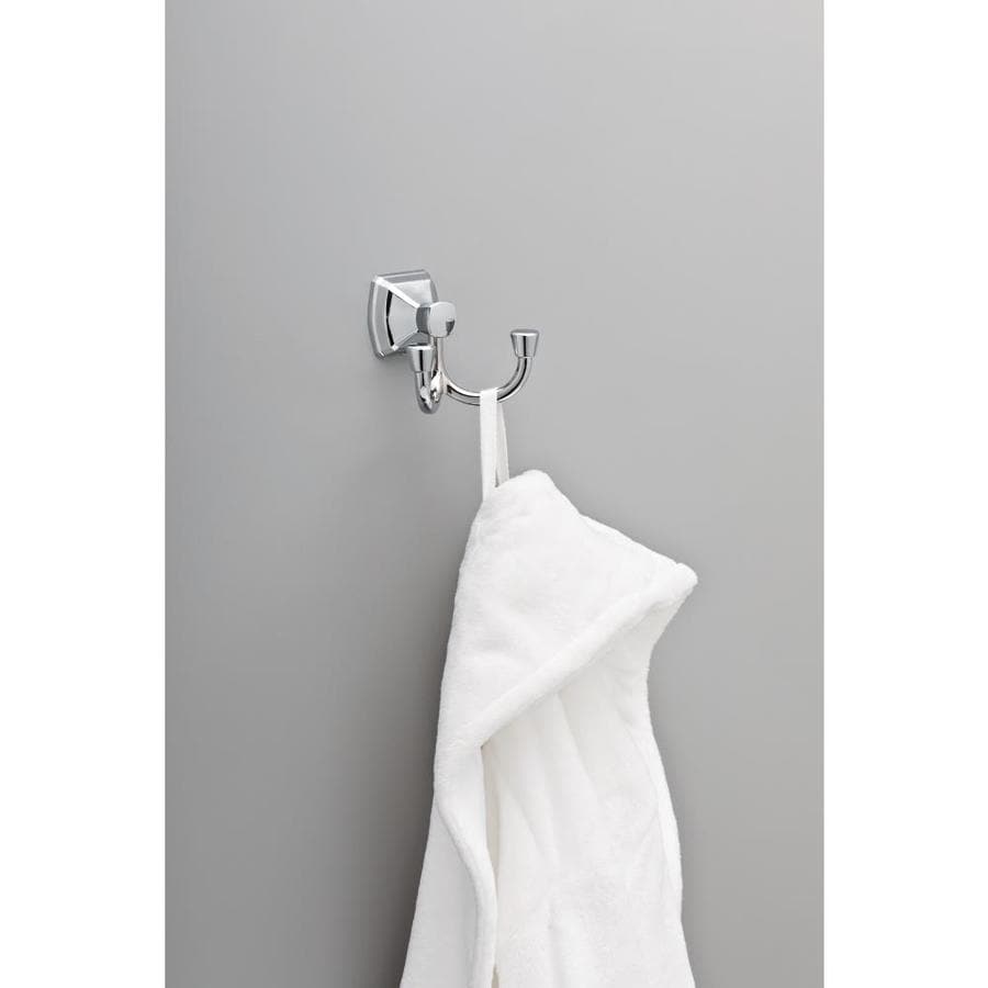 Delta Flynn 2-Hook Polished Chrome Towel Hook in the Towel Hooks ...