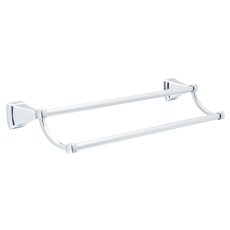 Delta Flynn 24 In Double Polished Chrome Wall Mount Double Towel Bar At   885785061404 