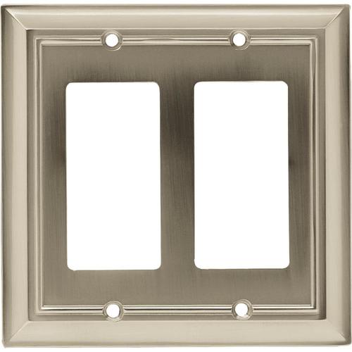 Brainerd Architectural 2Gang Satin Nickel Double Decorator Standard