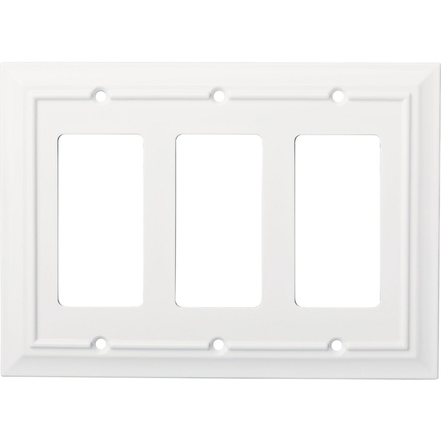 Brainerd Wood Architectural 3Gang Pure White Decorator Standard Wall