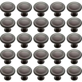Franklin Brass Round Ringed 25-Pack Dark Bronze Round Cabinet Knob