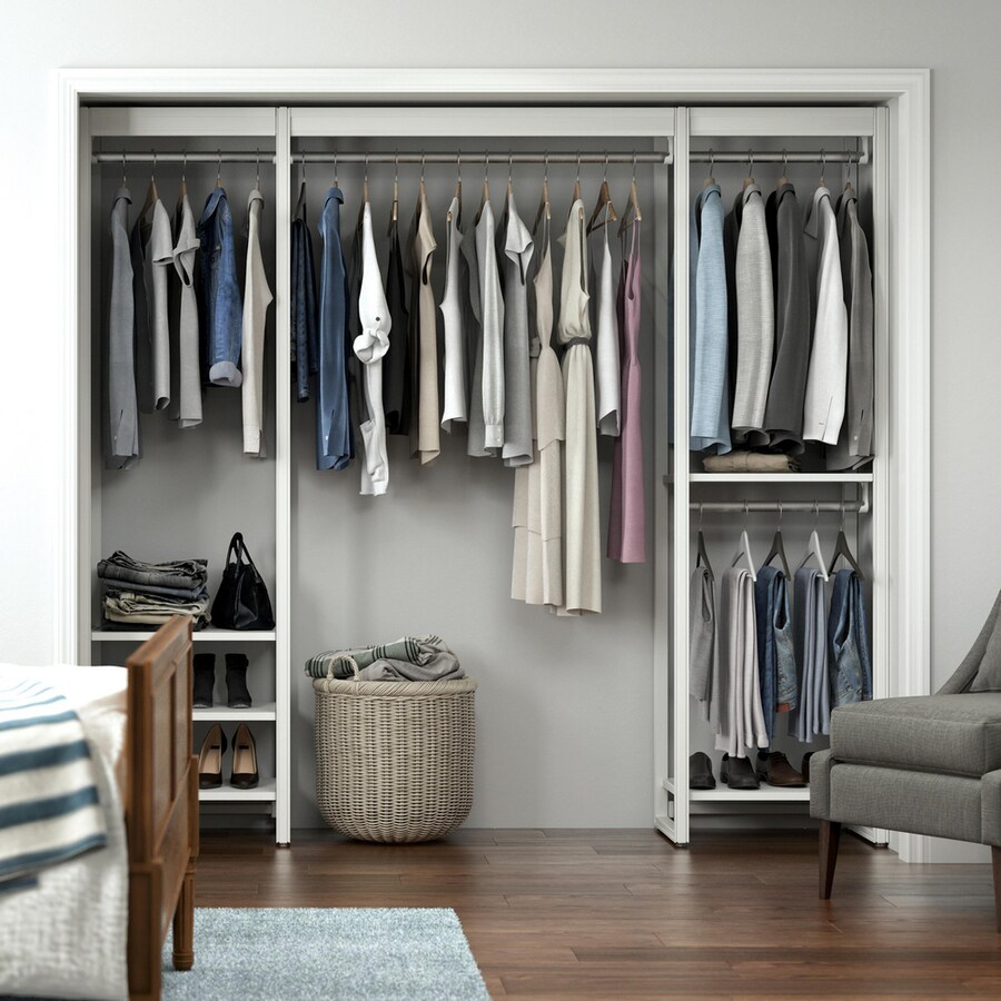 Closets by Liberty 91-ft to 91-ft W x 84-ft H Classic White Wood Closet ...