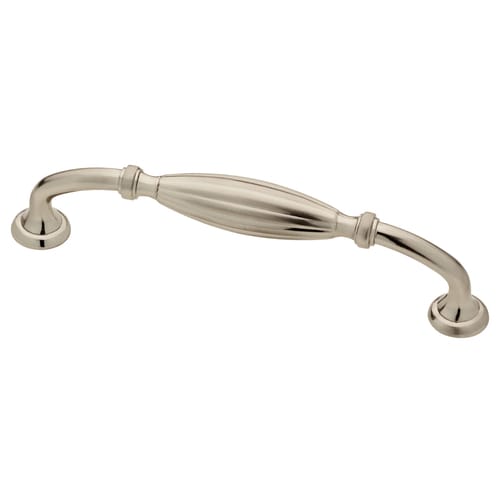 Brainerd Traditional Fluted 5 1 16 In Center To Center Satin Nickel Arch Handle Drawer Pulls In The Drawer Pulls Department At Lowes Com