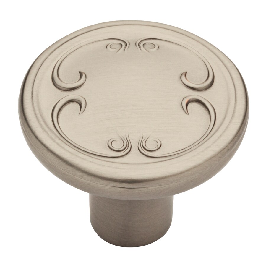 Shop Brainerd Satin Nickel Round Cabinet Knob At Lowescom