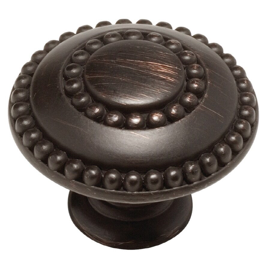 Brainerd Double Beaded Venetian Bronze Round Cabinet Knob 