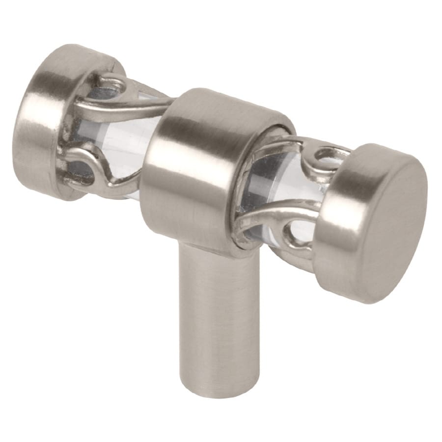 Liberty Hardware P16311C-116-C Satin Nickel and Clear Rectangular Contemporary Cabinet Knob