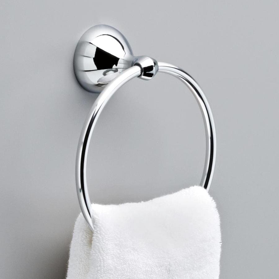 Delta Foundations Polished Chrome Wall Mount Towel Ring in the Towel ...