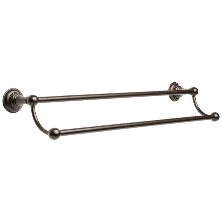 Shop Delta Providence Venetian Bronze Double Towel Bar (Common: 24-in ...