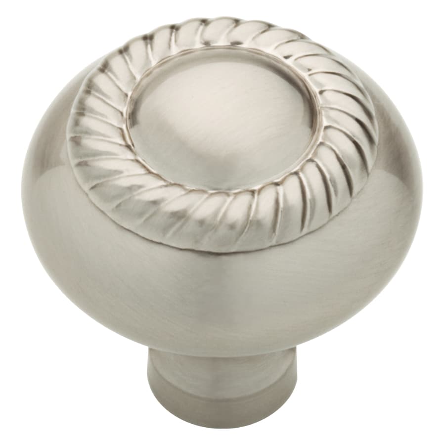 Brainerd Roped Collection Satin Nickel Round Knob at