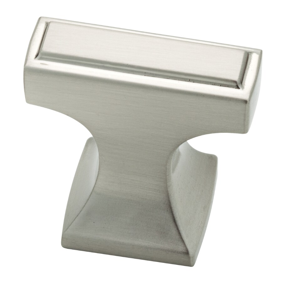 Brainerd Rectangular Platform 1-in Satin Nickel Rectangular Traditional Cabinet Knob