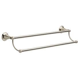 Delta Towel Bars At Lowes Delta Windemere 24 In Brushed Nickel Double Towel Bar