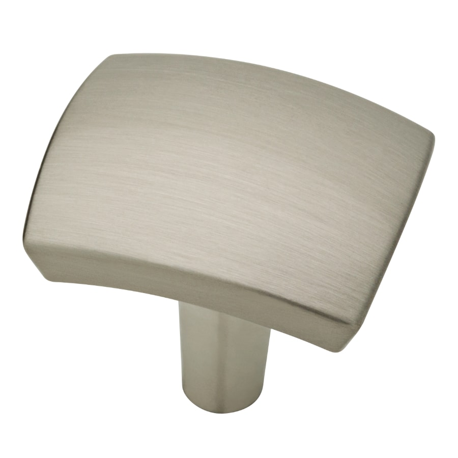 Brainerd Caroline Collection Satin Nickel Square Cabinet Knob at Lowes.com