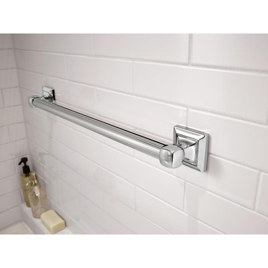 Delta Harvard Square 24-in Polished Chrome Wall Mount Grab Bar in the ...