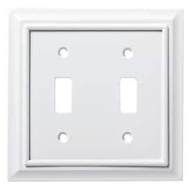 Wall Plates At Lowes Brainerd Architectural 2 Gang Pure White Double Toggle Wall Plate
