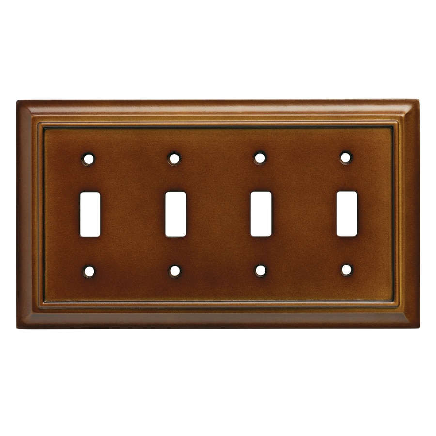 Brainerd Wood Architectural 4-gang Saddle Quad Standard Wall Plate At 