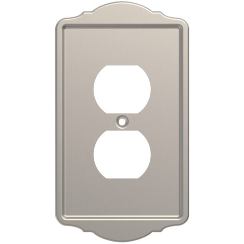 Brainerd 1Gang Satin Nickel Single Duplex Standard Wall Plate at