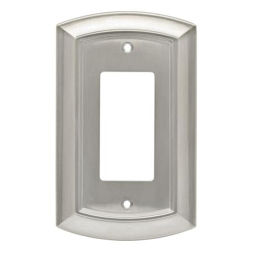 Brainerd Arched 1Gang Satin Nickel Single Decorator Standard Wall